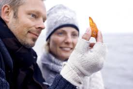 Find amber by the North Sea