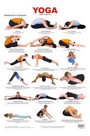 Read our easy guides to the main yoga poses you'll come across in class. Seated Floor Postures Chart Yoga Chart Yoga Routine Yoga Poses Chart