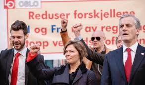 Når de er i paraden, danser og synger de. Norway Rodt A Social Democratic Party Redspark