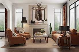 Furniture upholstered with dark brown leather, as well as furniture made of bamboo looks great here. Tropical Flavor Design Create An African Style House