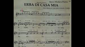 Il 45 giri risultò in assoluto il 18º disco più venduto del 1973. Spartito Video Erba Di Casa Mia Massimo Ranieri Strumenti In Re Youtube