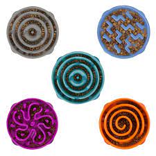 Handmade slow feeder ceramic dog bowl, medium size, 600 ml or 2.5 cups. Outward Hound Fun Feeder Slo Bowl Slow Feeder Dog Bowl Large Regular