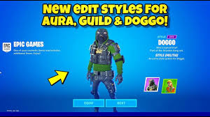 (fortnite item shop may 7) подробнее. New Fortnite Edit Styles For Aura Guild Doggo Skins New Skin Styles Fortnite Season 12 Youtube