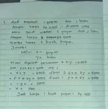 15 soal sistem persamaan linear dua variabel spldv pembahasan sistem persamaan. Materi Persamaan Linear Dua Variabel Penjelasan Contoh Soal Amp Rangkumannya Tolong Bantuannya Brainly Co Id