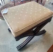 This glorious ottoman is a wonderful companion to a sofa toprovide a stool for you to prop up your feet and relax. Ethan Allen Upholstered X Bench Form Function Asheville Nc