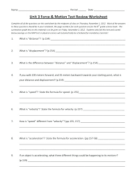 Forces motion worksheet from force and motion worksheet answers, image source: Force And Motion Worksheets Optovr Com