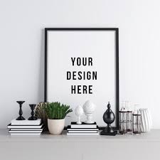 Poster Frame Mockup Interior Scene With Decorations Poster Frame Frame Mockups Frame Decor