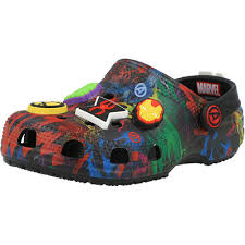 Crocs Kids Classic Marvel Avengers Clog K - Black/Multi - Awesome Shoes