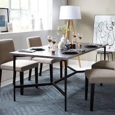 We collected the images from our catalogue to provide dining room inspiration for you. Mix Match Table Metal Base Stainless Steel Top West Elm