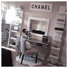 Chanel Vanity Decor Traditional Black And White New Room Home Decor Glam Room