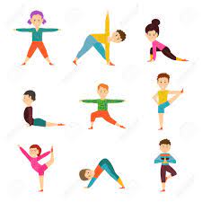 There is no downward dog for example, and the moves are very much. Children In Different Yoga Poses Isolated On White Background Kids Healthy Lifestyle Template Vector Illustration Royalty Free Cliparts Vectors And Stock Illustration Image 136606759