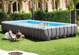 32ft X 16ft X 52in Ultra Frame Pool Set Ultra Frame Above Ground Pools Store Intex Rectangular Pool In Ground Pools Swimming Pools