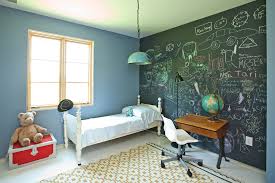 A chalkboard wall is a great way to keep kids happily occupied and learning while adding an interesting design element to their room. In Connecticut Customizing A Modular House Children Room Boy Chalkboard Wall Bedroom Room Paint