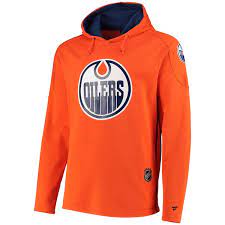 Kult design når du heier ditt lag fram til seier! Edmonton Oilers Mens Hoodies Oilers Sweatshirts Vliese Edmonton Oilers Pullover Nhl Shop International