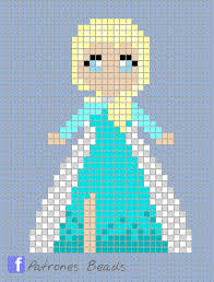 Queen Elsa Frozen Perler Pattern Patrones Beads Plantillas Para Hama Perler Bead Disney Perler Bead Art Hama Beads Patterns