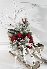 Raz Christmas Sleigh Christmas Wreaths To Make Christmas Floral Arrangements Christmas Sleigh Decorations