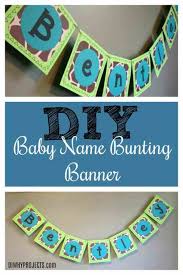 Baby shower bunting banner flags garland blue white baby. Diy Custom Baby Name Banner Baby Shower And Nursery Tutorial Daily Dose Of Diy