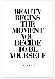 Beauty Begins Als Premium Poster Von The Motivated Type Juniqe Chanel Zitate The Words Zitate
