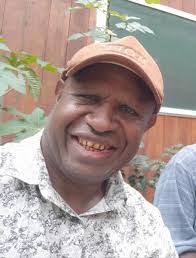 Updated date and place) Nov 1963 photo by Ben Davis (Sumburu Lutheran  mission). Speaker/announcer at Womatne festival.