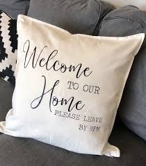 Please Leave By 9 Cushion Cushions With Sayings Farmhouse Pillows Pillows With Sayings Pillow Covers 20x20 Cushion For Bench Entryway Farmhouse Pillows Pillows 20x20 Pillow Covers