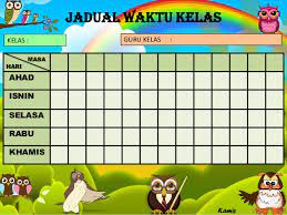 Jadual kelas saya terus kehidupan pelajar anda yang dianjurkan! Jadual Burung Hantu