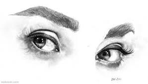 Close up of an eye drawing and three graphite pencils. 60 Beautiful And Realistic Pencil Drawings Of Eyes