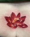 Rising Dragon Tattoos NYC | Beautiful red lotus! Artist: Chris ...
