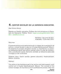 EL GESTOR ESCOLAR EN LA GERENCIA EDUCATIVA