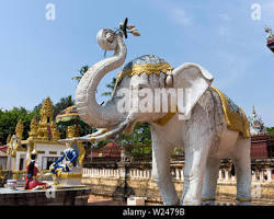 Decorated elephant during a festival