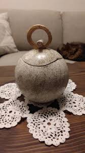 Topfern Kugel Dose Weihnachtlich Topfern Topferhandwerk Upcycling Fur Den Garten