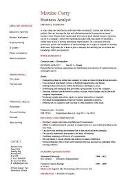 Business Analyst Cv Template Cv Example Project Manager Crm Business Analyst Jobs