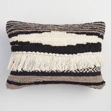 Black And White Lumbar Throw Pillows Black White And Gray Kilim Lumbar Pillow Grey Kilim Black Pillows Black Throw Pillows