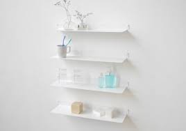 Etagere Salle De Bain Teeline 60 Cm Lot De 4 Acier Bathroom Wall Shelves Bathroom Shelves White Floating Shelves