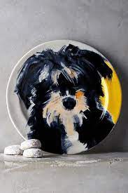 dog a day dessert plate dessert plate dog art plates