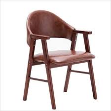 Fu Chair Wooden Backrest Chair Modern Casual Artificial Leather Dining Table Chair Designer Solid Wood Dining Chairs Wooden Dining Chairs Fabric Dining Chairs