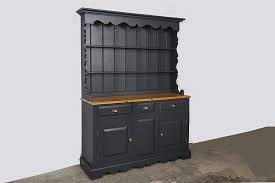 A dated wood hutch gets a farmhouse inspired makeover! Rustic Pine Dresser Off Black Painted Vintage Antique Farmhouse Furniture