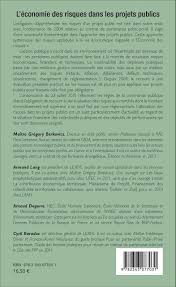 Maybe you would like to learn more about one of these? L Economie Des Risques Dans Les Projets Publics Degorre Arnaud Baraduc Cyril Lang Amazon De Bucher