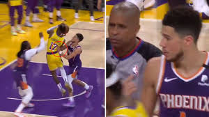 Get the latest los angeles lakers rumors on free agency, trades, salaries and more on hoopshype. Nba Devin Booker Ejected After Scary Play As Anthony Davis Leads La Lakers To Series Lead