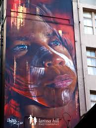 Hosier Lane Melbourne Melbourne Cbd Graffiti Aboriginal Boy Painting Stunning Portrait Street Art Art Painting