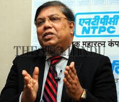 Dr. Arup Roy Choudhury, Chairman and Managing Director, NTPC Ltd.,  addressing a press conference in...