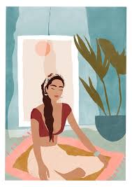 Yoga Print Yoga Studio Decor Yoga Artwork Yoga Wall Art Etsy Yoga Artwork Meditation Art Illustration Art
