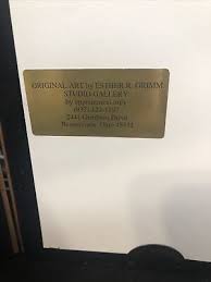 Flowers Butterflies Esther Grimm Framed Matted Art Signed Dark Goth  Cottagecore