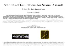 Statute Of Limitations For Sexual Assault