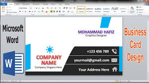 You can go ahead and take advantage the idea that designing a stylish business card requires massive investments of time and money is a myth. Graphic Tutorial How To Make Company Business Card Microsoft Word 2010 Facebook