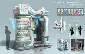 Artstation Sci Fi Vending Machine Su Jeong Ahn Sci Fi Concept Art Sci Fi Background Vending Machine