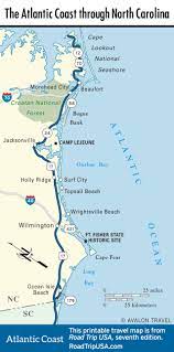 Map Of Carolina Beach Nc Map Of The Atlantic Coast Through North Carolina. | Coastal North Carolina, North  Carolina Map, North Carolina Coast