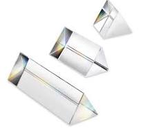 QFkris 3 adet eşkenar CrystalPrizma Set -1", 2" ve 4" uzunlukları kristal  üçgen prizma optik prizmalar cam fizik öğretim kırılmış ışık spektrumu ...