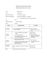 Pendidikan moral is often learned by rote. Contoh Rph Moral Kssr Tahun 1 Docx