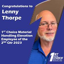 Congratulations to Lenny Thorpe for his selection as the 1st Choice…