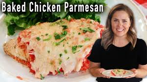 It was easy to make and delicious so will definitely add to my rotation. Easy Oven Baked Chicken Parmesan How To Make Healthy Chicken Parm Youtube